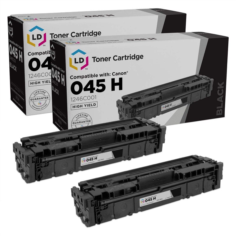 LD Products Compatible Toner Cartridge Replacement for (2-Pack, Black) Canon 045H 1246C001 High Yield Works with Canon Color ImageCLASS MF634Cdw, MF632Cdw and LBP612cdw - Image 1